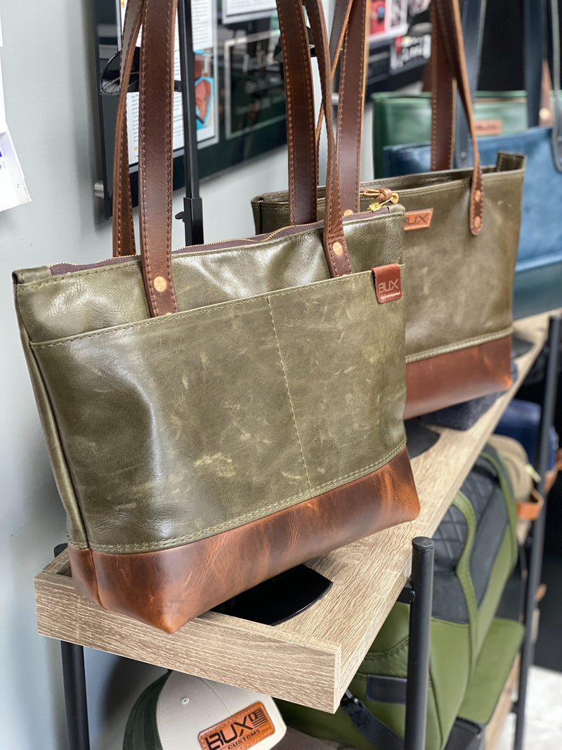 Handmade American Leather Tote Bag