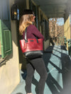 BUX Daily Tote Burgandy and Black